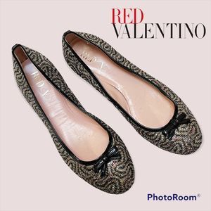 RED VALENTINO Sparkling Glitter Flats